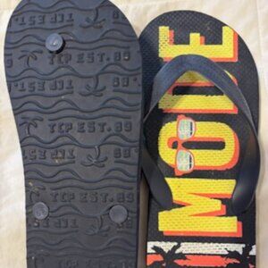 The Children’s Place - Boys Sport Flip Flops - Navy Blue/Yellow (Youth 5-6)